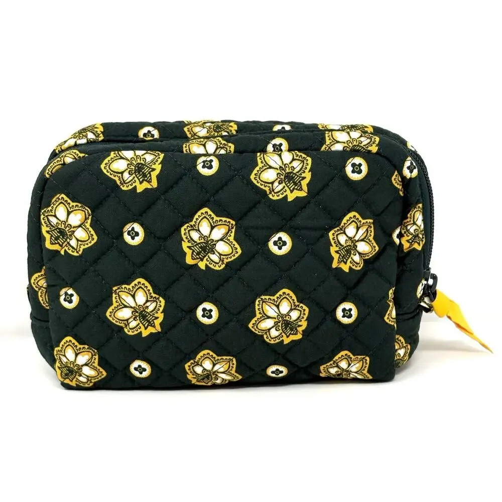 Vera Bradley NFL Green Bay Packers Makeup Medium Cosmetic Bag Pouch Quilted NWT